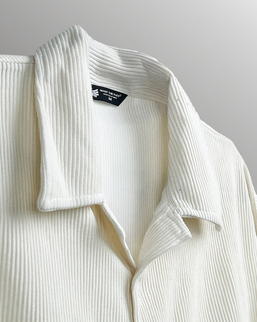 Cream Ribbed Shirt
