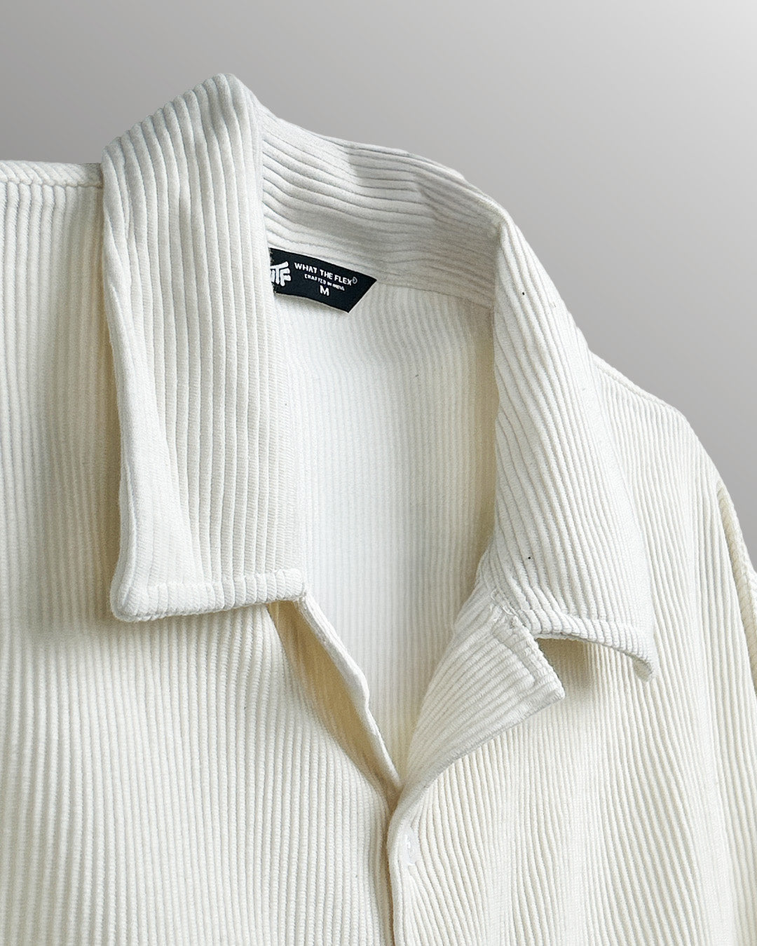 Cream Ribbed Shirt