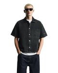 Black Half Sleeve Denim Layer