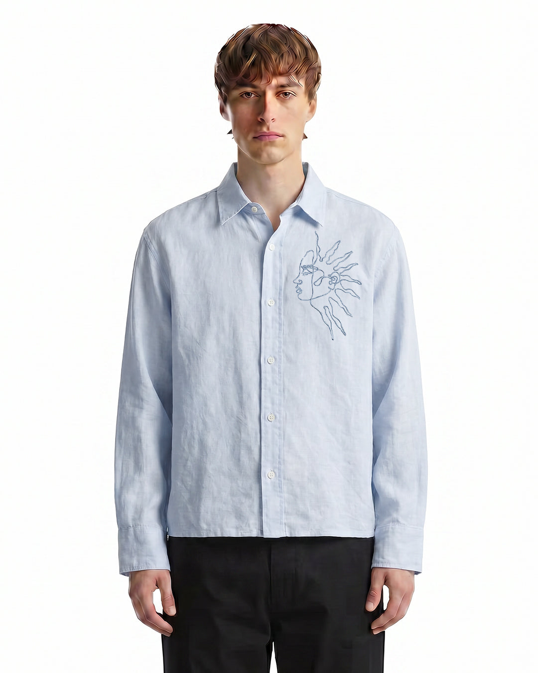 Day And Night Linen Striped Shirt