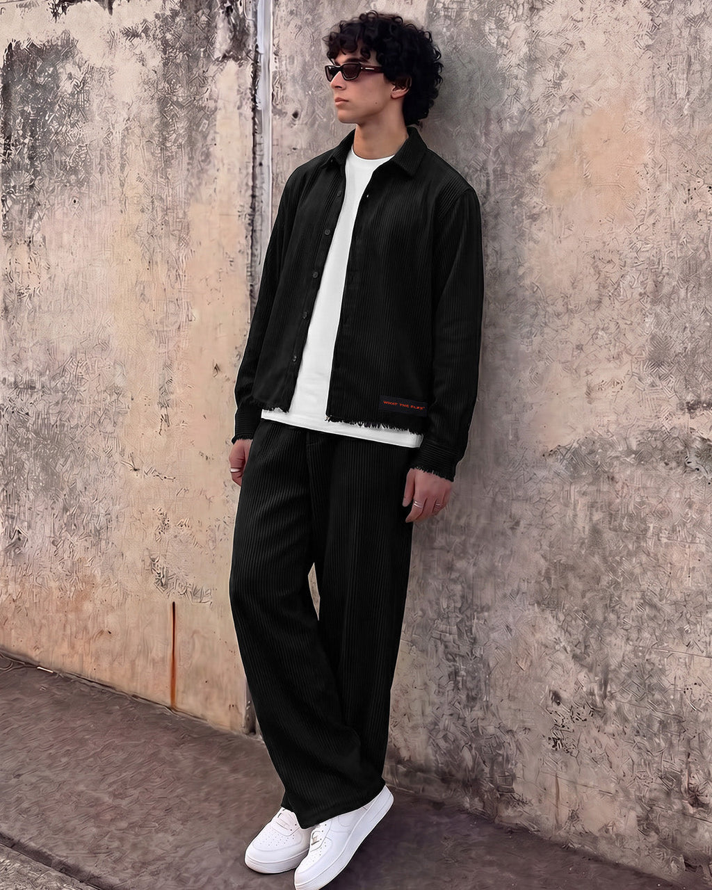 Make Art Black Ribbed Shirt
