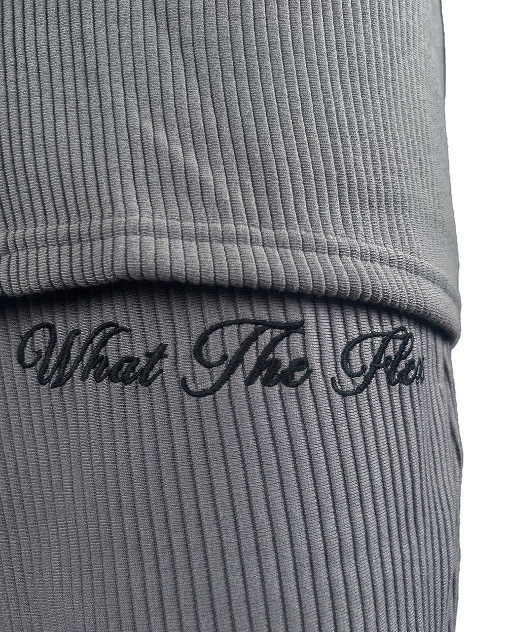 Grey Ribbed Pants